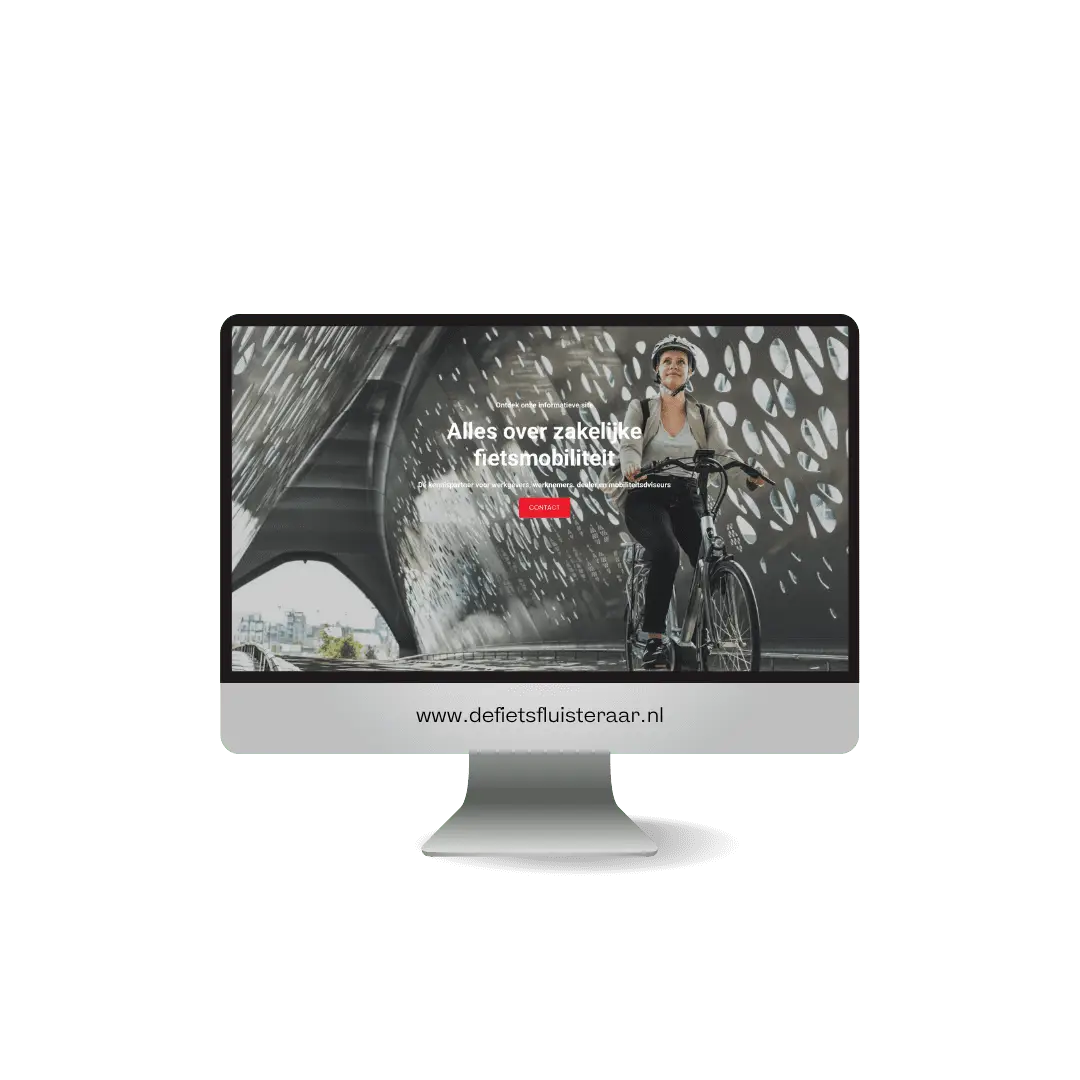 Mock-up website De Fietsfluisteraar